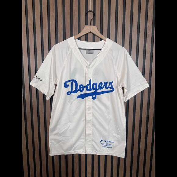 Los Angeles Dodgers Jackie Robinson Night Jersey Medium Adults #42 Button - Picture 1 of 12